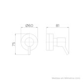 Acabamento Loggica 1/2 e 3/4 Cromado Base Deca