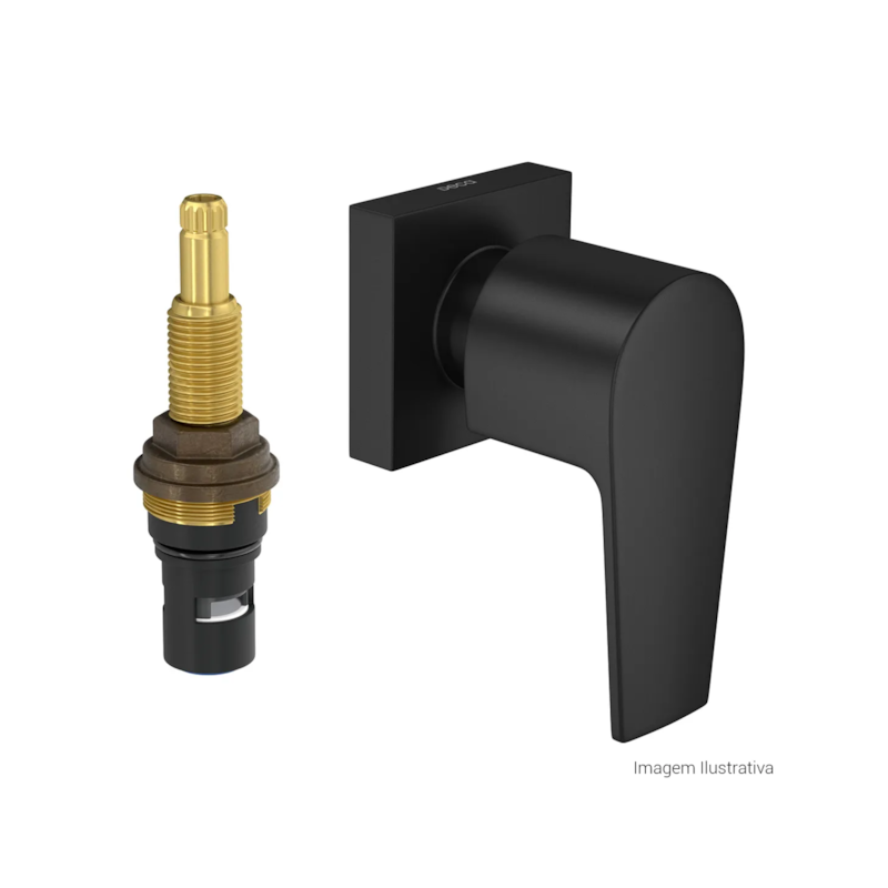 Acabamento para Registro de Pressão 1/2" e 3/4" com Mecanismo Level Black Matte 4916.BL26.PQ.MT Deca