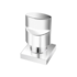 Acabamento para Registro em Metal Cromado 1/2" a 1" Prime Qualiz