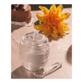 Açucareiro Cristal Com Colher e Tampa Colmeia 210ml Lyor