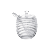 Açucareiro Cristal Com Colher e Tampa Colmeia 210ml Lyor