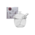 Açucareiro De Cristal Com Colher Coração 9,5cmX12cm 200ml Lyor 