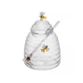 Açucareiro de Vidro Borossilicato com Colher e Tampa Lovely Bee 500ml Lyor