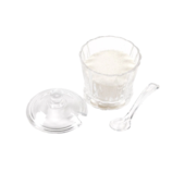 Açucareiro de Vidro Com Tampa E Colher Radial Transparente Lyor 210ml