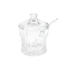 Açucareiro de Vidro Com Tampa E Colher Radial Transparente Lyor 210ml
