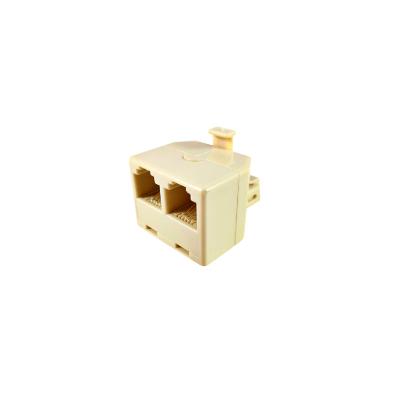 Adaptador Modular RJ11 1 Macho e 2 Fêmeas A.Santos