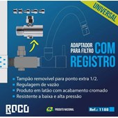Adaptador para Filtros com Regulador 1/2x1/2 Roco