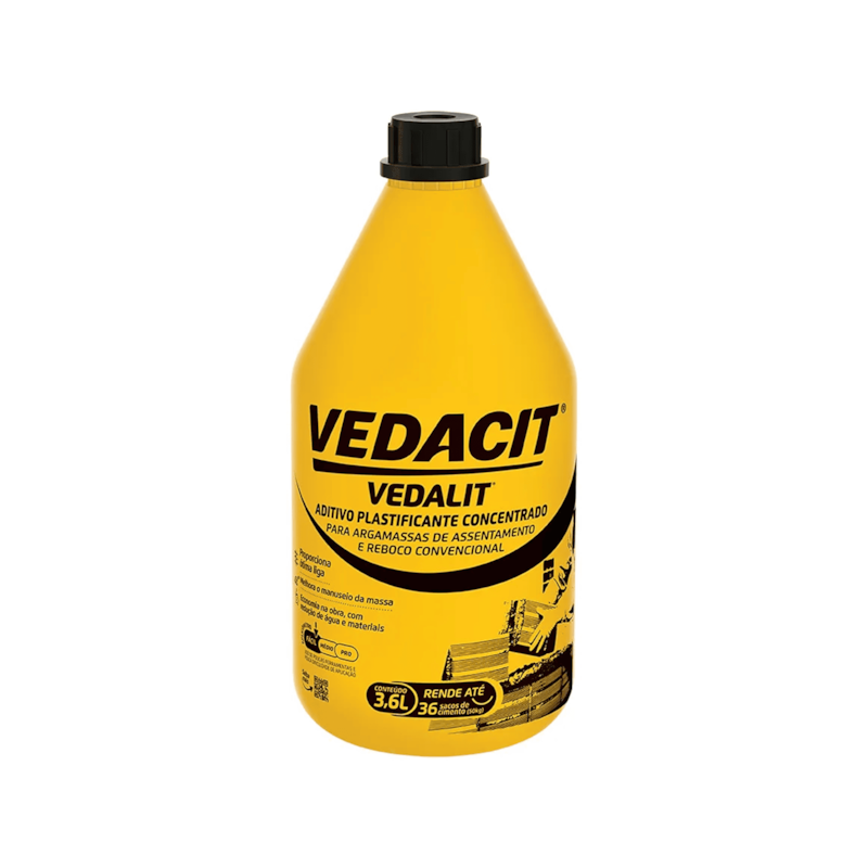Aditivo Plastificante Vedalit 3,6L Vedacit