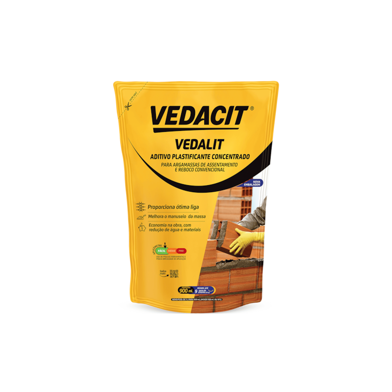 Aditivo Plastificante Vedalit Pouch 900ml Vedacit