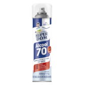 Álcool 70% Aerossol Super Dom Dom Line 300ml/170g.  Álcool 70% Aerossol Super Dom Dom Line 300ml/170g.