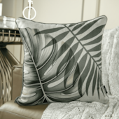 Almofada Rustic Linen com Cordonê Folha 43X43cm Belchior