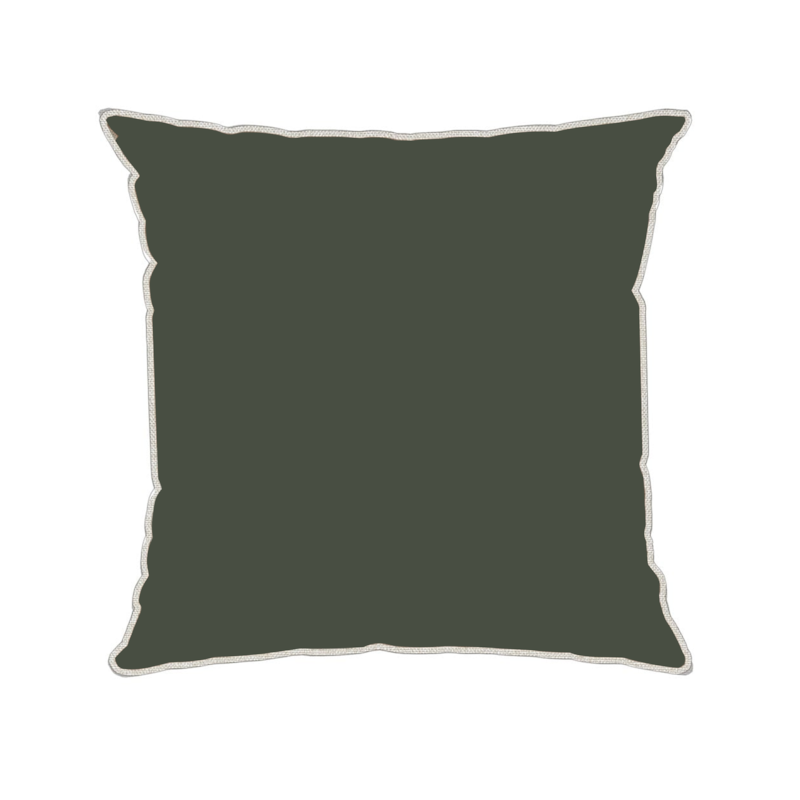 Almofada Rustic Linen com Cordonê Verde 43X43cm Belchior