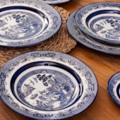 Aparelho de Jantar/Chá Blue Willow 30 Peças Oxford