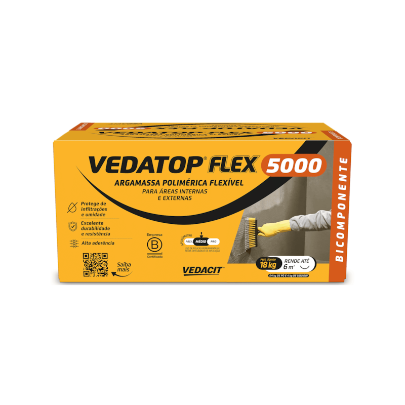 Argamassa Vedatop Flex 5000 Bicomponente 18Kg Vedacit