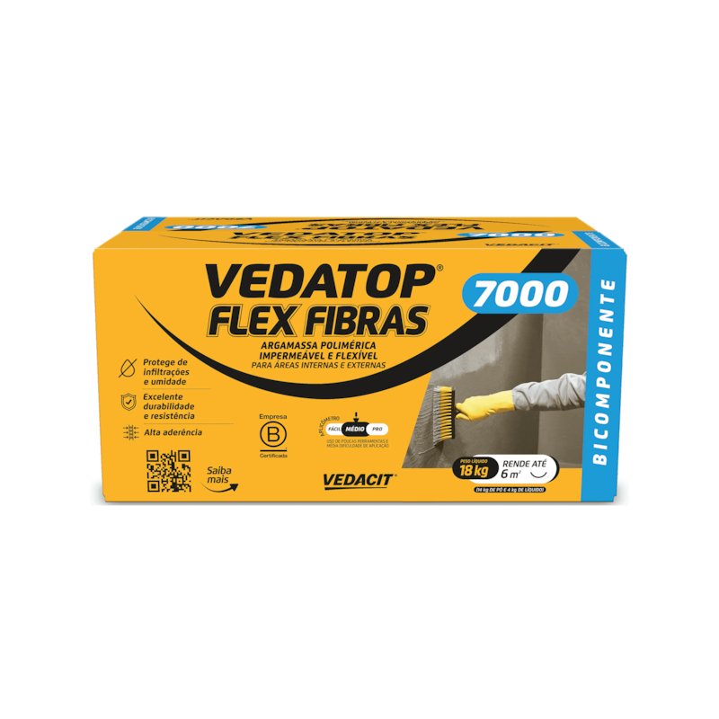 Argamassa Vedatop Flex 7000 Bicomponente 18Kg Vedacit