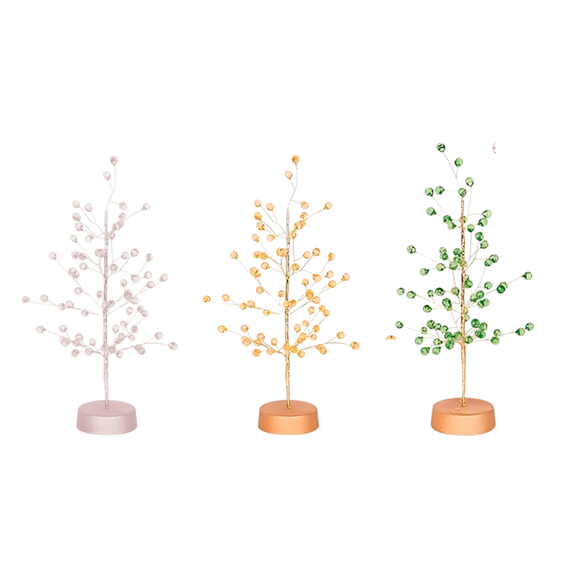 Árvore Decorativa 27cm com Bolinhas de Cristal Zein