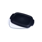 Assadeira de Vidro Retangular Alta com Tampa 3,8 litros Mor