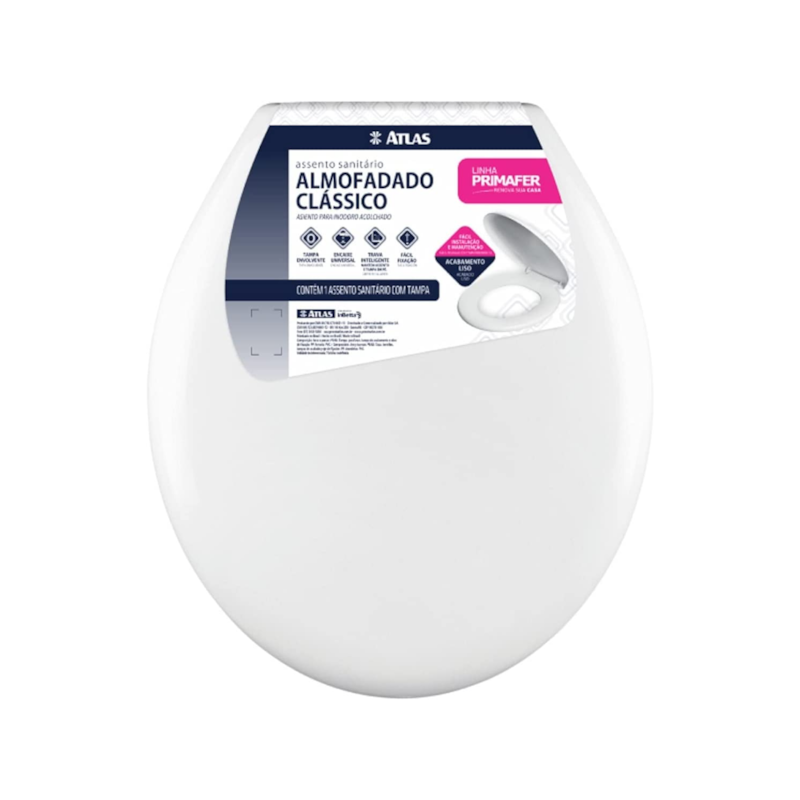 Assento Almofadado Primafer Branco 1063-2 Atlas