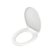 Assento PP Soft Close Oval Branco Tigre