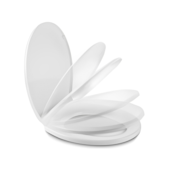 Assento PP Soft Close Oval Branco Tigre