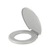 Assento Sanitário Oval Cinza Claro Krona Assento Sanitário Oval Cinza Claro Krona