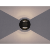 Balizador Solo LED Dome 2 Fachos 1W 3000K Preto Taschibra