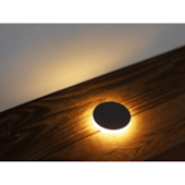 Balizador Solo LED Edge Redondo 1W 3000K  Preto Taschibra