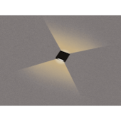 Balizador Solo LED Flat 2 Fachos 1W 3000K Preto Taschibra