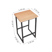 Banco Gênova 60 cm Preto Metalnew
