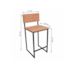 Banco Milão 60 cm Preto Metalnew