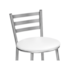Banco Millenium 75cm Prata/Branco Metalnew