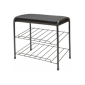 Banco Sapateira Preto Brilhante Utimil