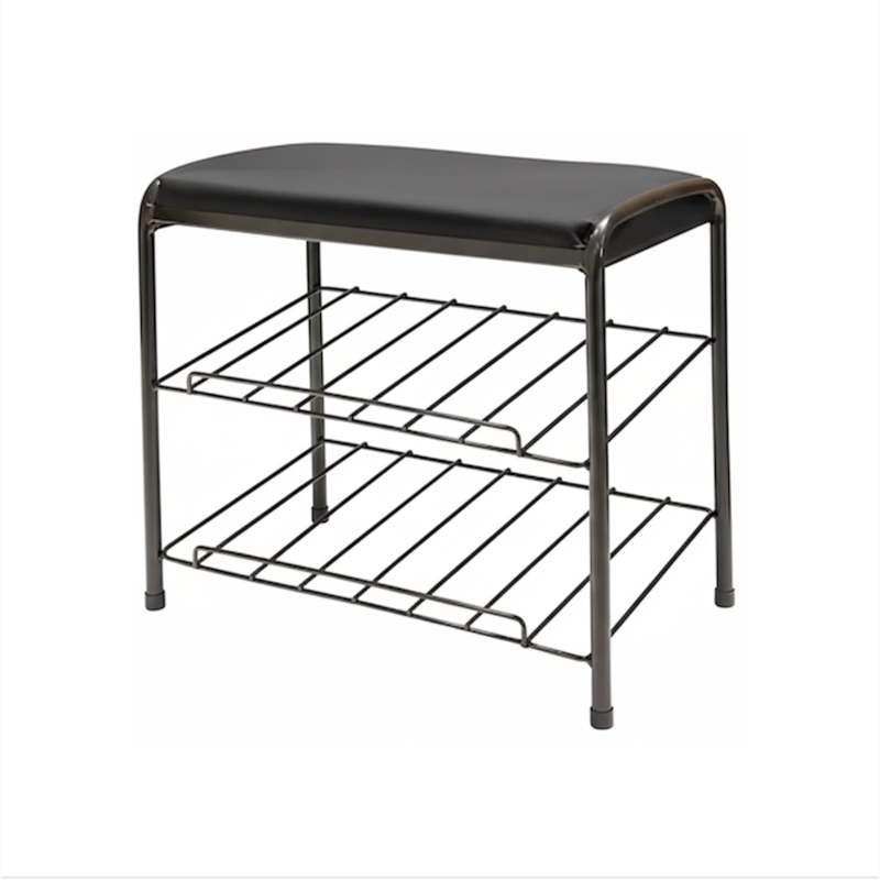 Banco Sapateira Preto Brilhante Utimil