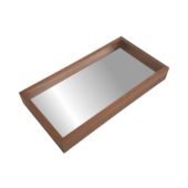 Bandeja 12x20cm com Espelho Natural BW Quadros