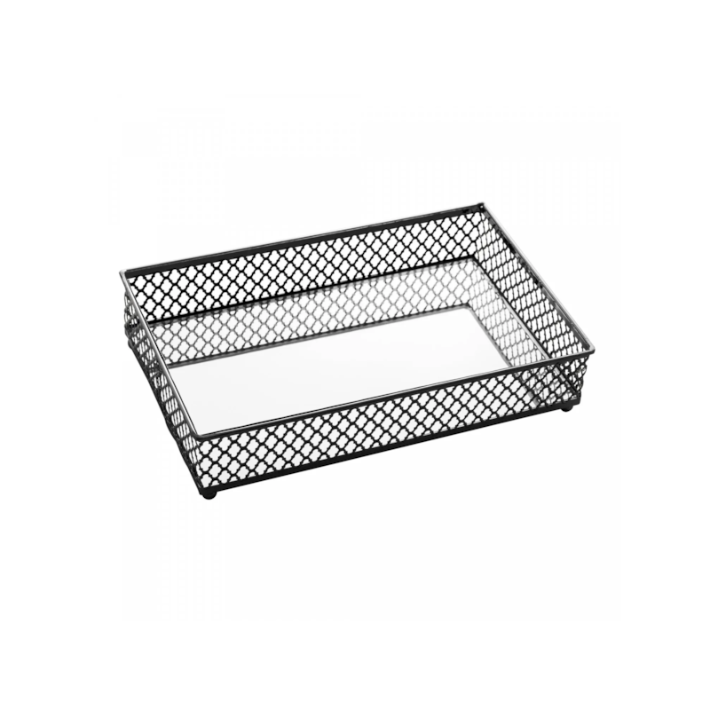 Bandeja Barcelona Preta 21x13x5cm Lyor