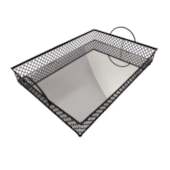 Bandeja com Espelho Barcelona Preta 28x20cm Lyor Bandeja com Espelho Barcelona Preta 28x20cm Lyor