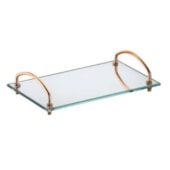 Bandeja de Bancada com Alça Cobre Forma Bandeja de Bancada com Alça Cobre Forma