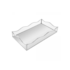 Bandeja Ocean Prateada Metal 15x25x4cm Lyor