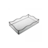 Bandeja Ocean Prateada Metal 20x30x4cm Lyor