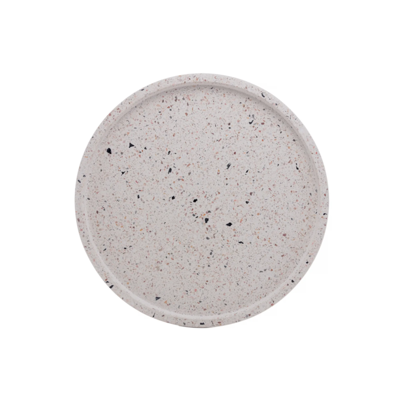 Bandeja Redonda Mármore Terrazo 30cm Lyor