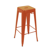 Banqueta Industrial Large Laranja Mor