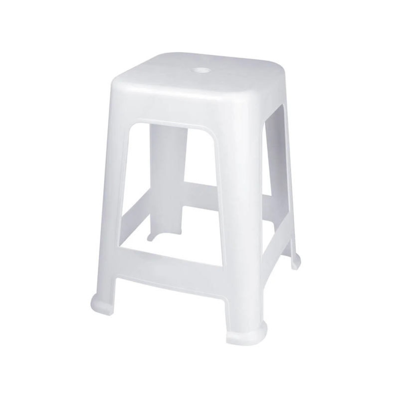 Banqueta Plástica Branca Mor