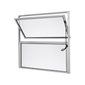 Basculante 50x50cm Vidro Liso Branco Líder Basculante 50x50cm Vidro Liso Branco Líder