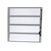 Basculante 80x80 Vidro Liso Branco Lider  Basculante 80x80 Vidro Liso Branco Lider