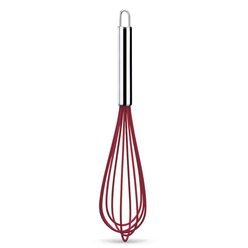 Batedor Manual Fio de Silicone Vermelho 30cm Brinox