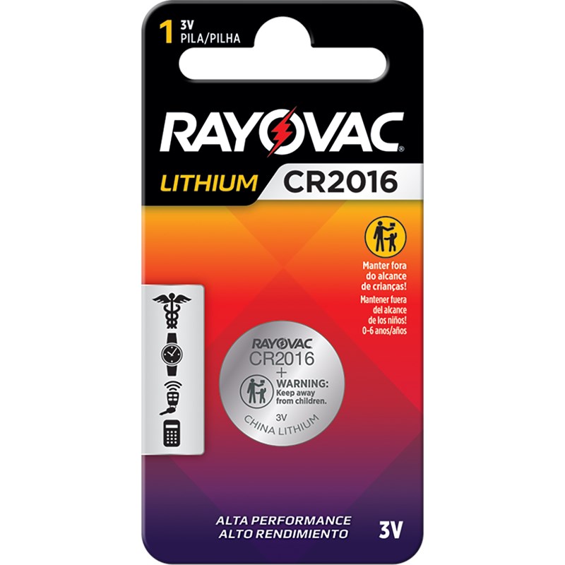 Bateria Eletrônica Botão 3V CR2016 Rayovac
