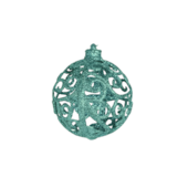 Bola Arabesco Vazada Verde Hortelã 6cm com 8 Unidades Cromus Bola Arabesco Vazada Verde Hortelã 6cm com 8 Unidades Cromus