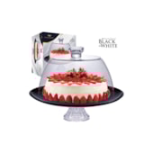 Boleira Black com Tampa e Pé de Vidro Ruvolo Boleira Black com Tampa e Pé de Vidro Ruvolo