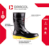 Bota de PVC Tamanho 33 Cano Curto Preto/Amarelo Bracol