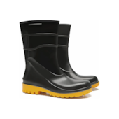 Bota de PVC Tamanho 41 Cano Curto Preto/Amarelo Bracol
